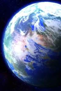 A new blue marble hurtling through space