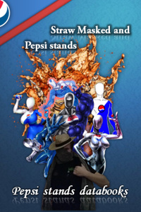 Straw Masked and Pepsi stands - Databooks